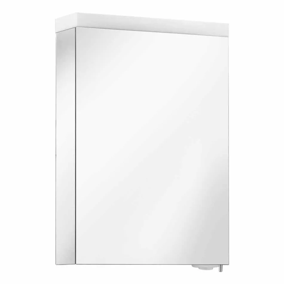 Moderner Containerspiegel mit Flügeltür und LED-Beleuchtung - Alfio Viadurini