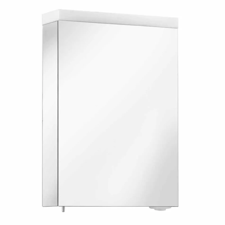 Moderner Containerspiegel mit Flügeltür und LED-Beleuchtung - Alfio Viadurini