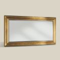 Klassischer rechteckiger Spiegel mit Blattgoldrahmen Made in Italy - Milli