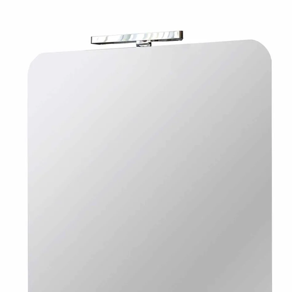 Wand Badezimmerspiegel mit modernem Design LED-Lampe Made in Italy - Guido Viadurini