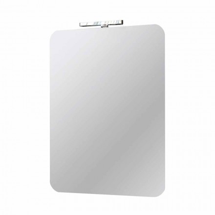 Wand Badezimmerspiegel mit modernem Design LED-Lampe Made in Italy - Guido Viadurini