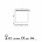 Badezimmerspiegel mit LED modernes Design Beleuchtung Yvone Viadurini