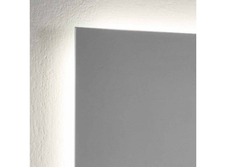 Wandspiegel mit LED-Hintergrundbeleuchtung auf 4 Seiten Made in Italy - Romio Viadurini