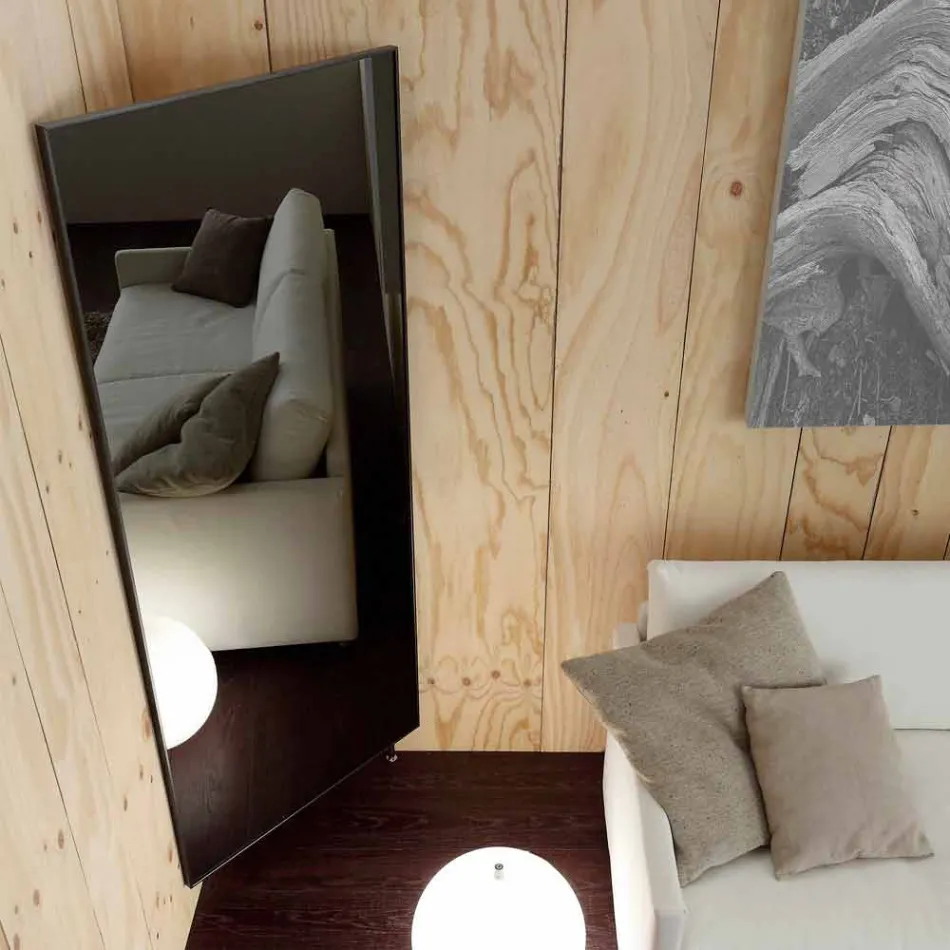 Wandspiegel mit öffnender Tür und Kleiderhaken Made in Italy - Boro Viadurini