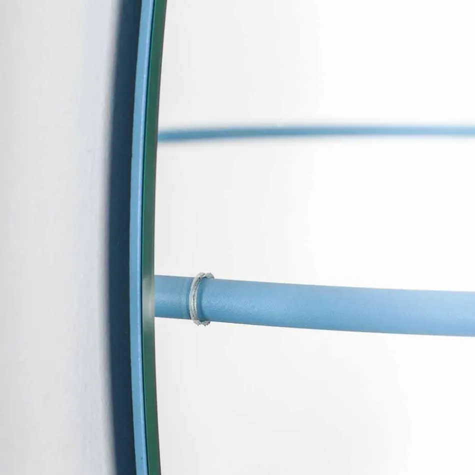 Wandspiegel mit modernem Stahlgarderobe Made in Italy - Chioccia Viadurini