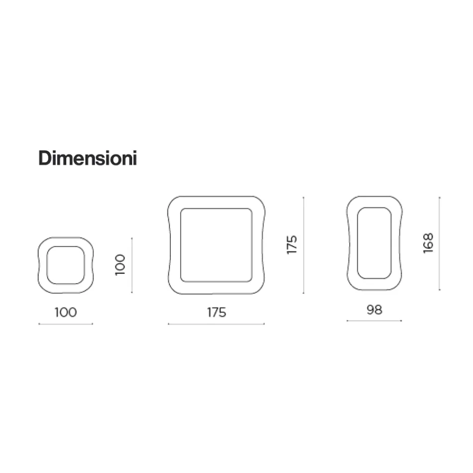 Wandspiegel mit Rahmen aus Fusingglas, hergestellt in Italien – Adored Viadurini