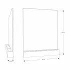 Wandspiegel mit Struktur und Ablagefach aus Teakholz - Palima Viadurini