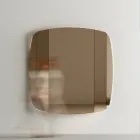 Wandspiegel mit Struktur aus schwarz lackiertem Holz, hergestellt in Italien – Arya Viadurini