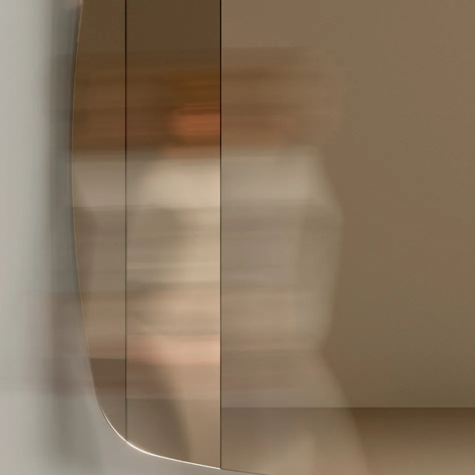 Wandspiegel mit Struktur aus schwarz lackiertem Holz, hergestellt in Italien – Arya Viadurini