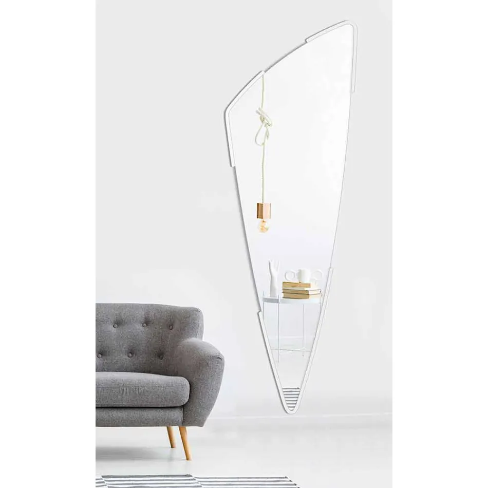 Langer dekorativer freitragender Wandspiegel in 4 Farben - Spino Viadurini