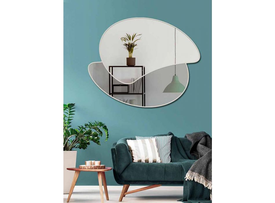 Großer Design Wandspiegel mit modernem farbigem Finish - Mantra Viadurini