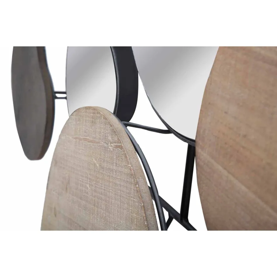 Wandspiegel im modernen Design aus Holz und Eisen - Ortensio Viadurini