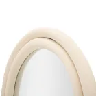 Samtbezogener MDF-Wandspiegel mit gewölbter Oberseite - Jessica Viadurini