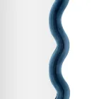 Wandspiegel aus MDF mit Samtbezug und Wellenlinien - Sheldon Viadurini