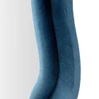 Wandspiegel aus MDF mit Samtbezug und Wellenlinien - Sheldon Viadurini