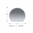 Moderner Wandspiegel mit sandgestrahltem Detail und LED Made in Italy - Rialto Viadurini