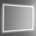 Hintergrundbeleuchteter Wandspiegel mit sandgestrahltem Rahmen Made in Italy - Edigio