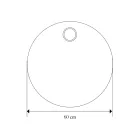 Runder Wandspiegel mit farbigem Teakholzring Made in Italy - Odile Viadurini