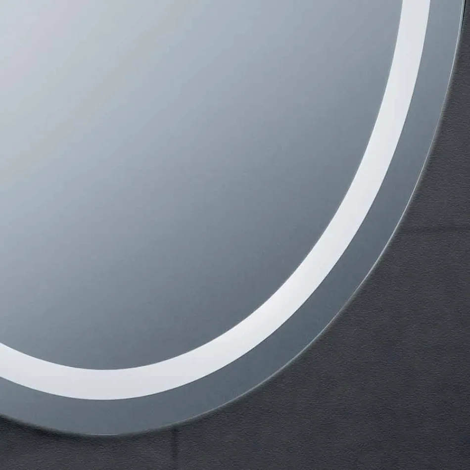 Modernes Design-Spiegel mit Pura Badezimmer LED-Beleuchtung Viadurini