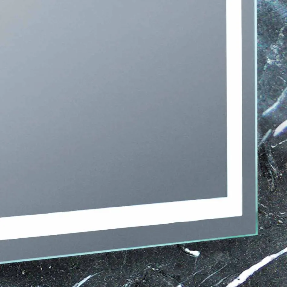 Badezimmerspiegel im modernen Design mit LED Paco Beleuchtung Viadurini