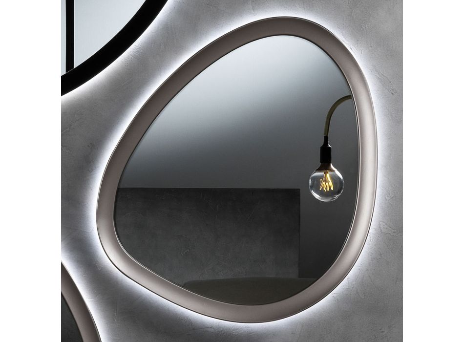 Unregelmäßig geformter Spiegel mit Hintergrundbeleuchtung, hergestellt in Italien - Ride Viadurini