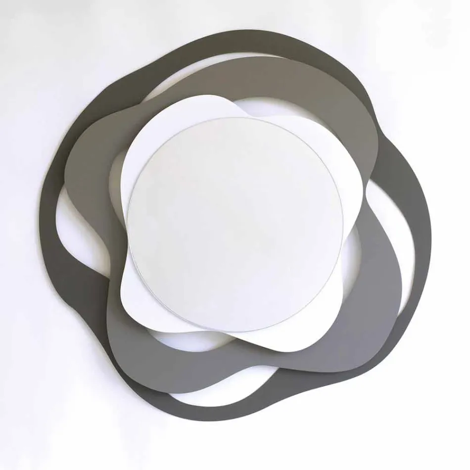 Spiegel in modernem Design aus dreifarbigem Eisen, hergestellt in Italien - Gertrude Viadurini