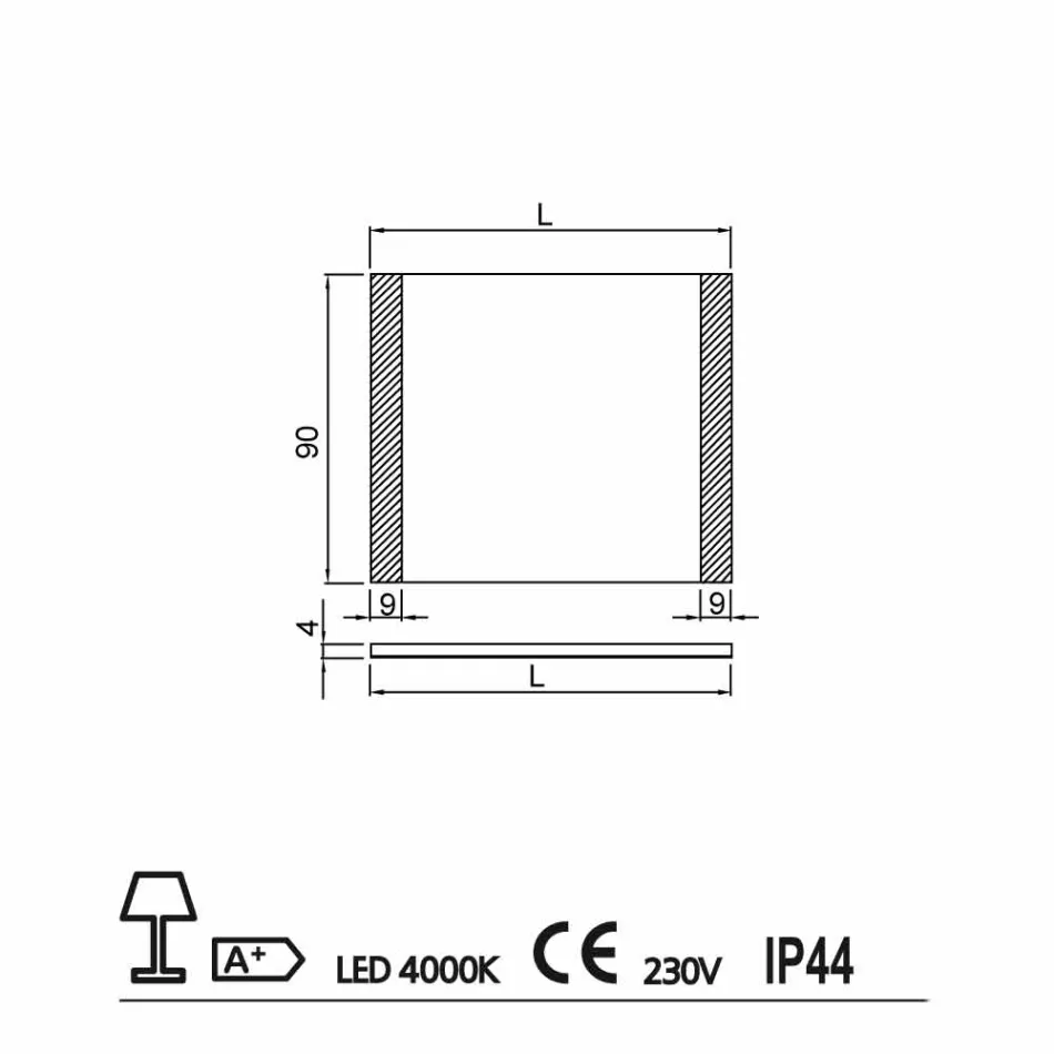 Moderner Badezimmerspiegel mit LED-Leuchten, L1200xh.900 mm, Achat Viadurini