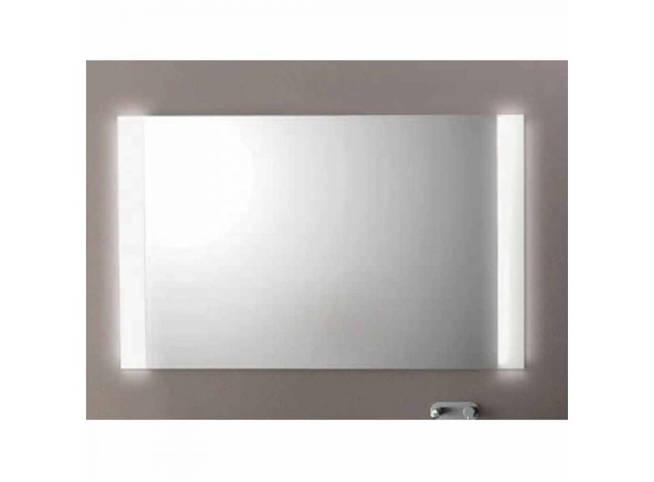 Moderner Badezimmerspiegel mit LED-Leuchten, L1200xh.900 mm, Achat Viadurini