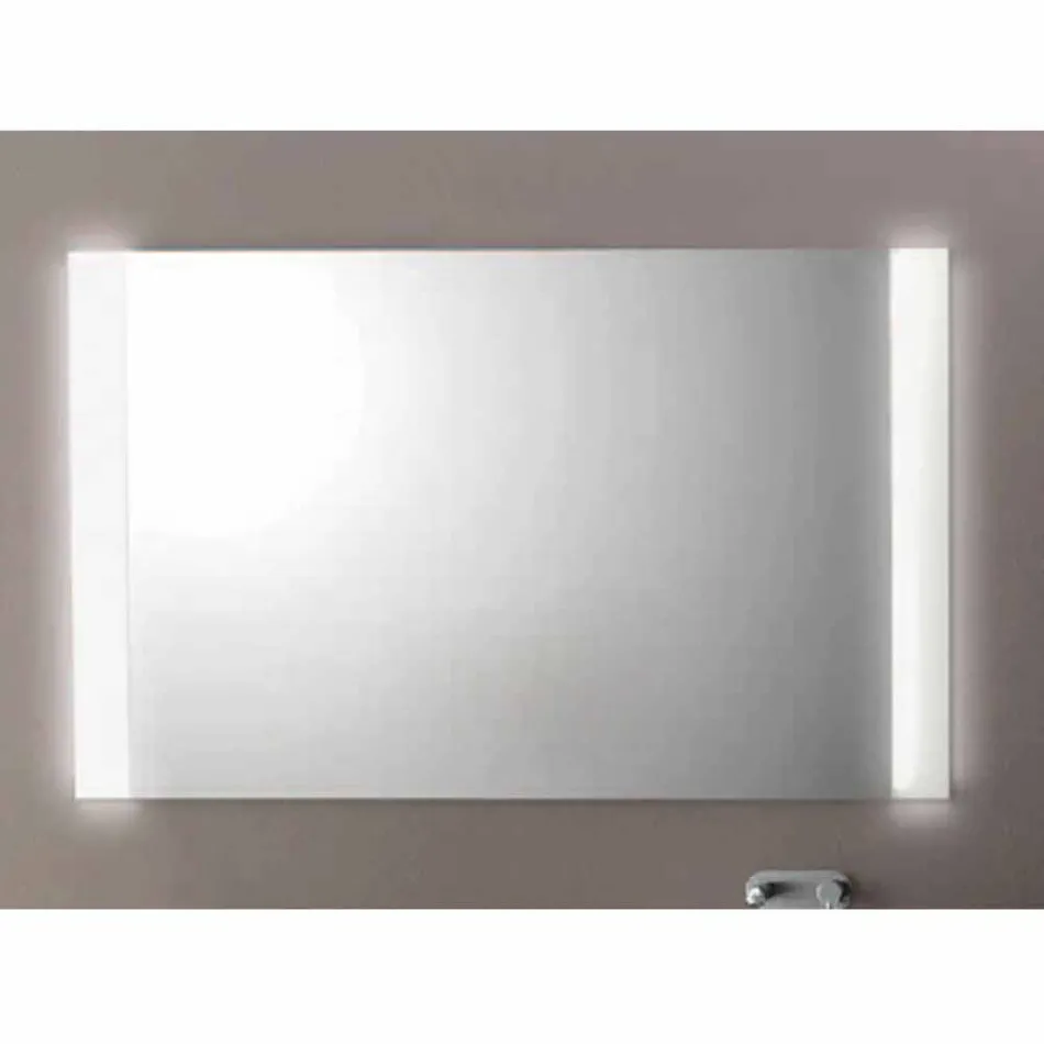 Moderner Badezimmerspiegel mit LED-Leuchten, L1200xh.900 mm, Achat Viadurini