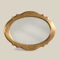 Ovaler Spiegel mit Blattgoldrahmen Made in Italy - Florence