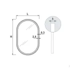 Ovaler Spiegel mit Metallrahmen und Lichtern, hergestellt in Italien – Mozart Viadurini