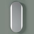 Ovaler Badezimmerspiegel mit Seitenlichtern, hergestellt in Italien – Albert