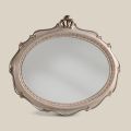 Ovaler Spiegel im klassischen Stil aus weißem Holz Made in Italy - Florence