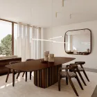 Quadratischer Spiegel mit Holzrahmen, hergestellt in Italien - Vespera Viadurini