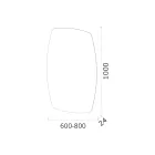 Perimeter-Spiegel mit LED-Hintergrundbeleuchtung, Made in Italy - Sleep Viadurini