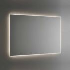 Von hinten beleuchteter Badezimmerspiegel mit sandgestrahltem Rahmen Made in Italy - Floriana Viadurini