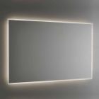 Von hinten beleuchteter Badezimmerspiegel mit sandgestrahltem Rahmen Made in Italy - Floriana Viadurini