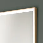 Rechteckiger Wandspiegel Metallrahmen verschiedene Farben und LED-Licht - Renga Viadurini