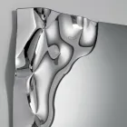 Rechteckiger Spiegel mit Ecke aus Fusingglas, hergestellt in Italien - Adelinda Viadurini