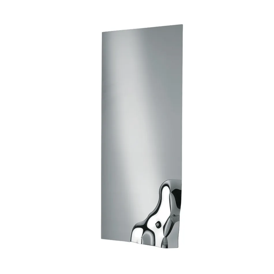 Rechteckiger Spiegel mit Ecke aus Fusingglas, hergestellt in Italien - Adelinda Viadurini