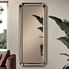 Rechteckiger Spiegel mit Rahmen aus Kristallguss, hergestellt in Italien - Belinda Viadurini