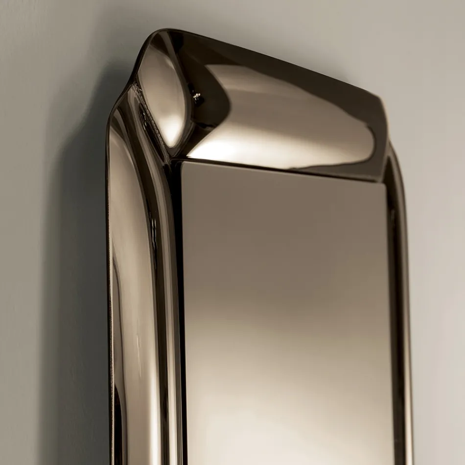 Rechteckiger Spiegel mit Rahmen aus Kristallguss, hergestellt in Italien - Belinda Viadurini