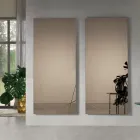 Rechteckiger Spiegel mit Lasergravuren, hergestellt in Italien - Alberta Viadurini