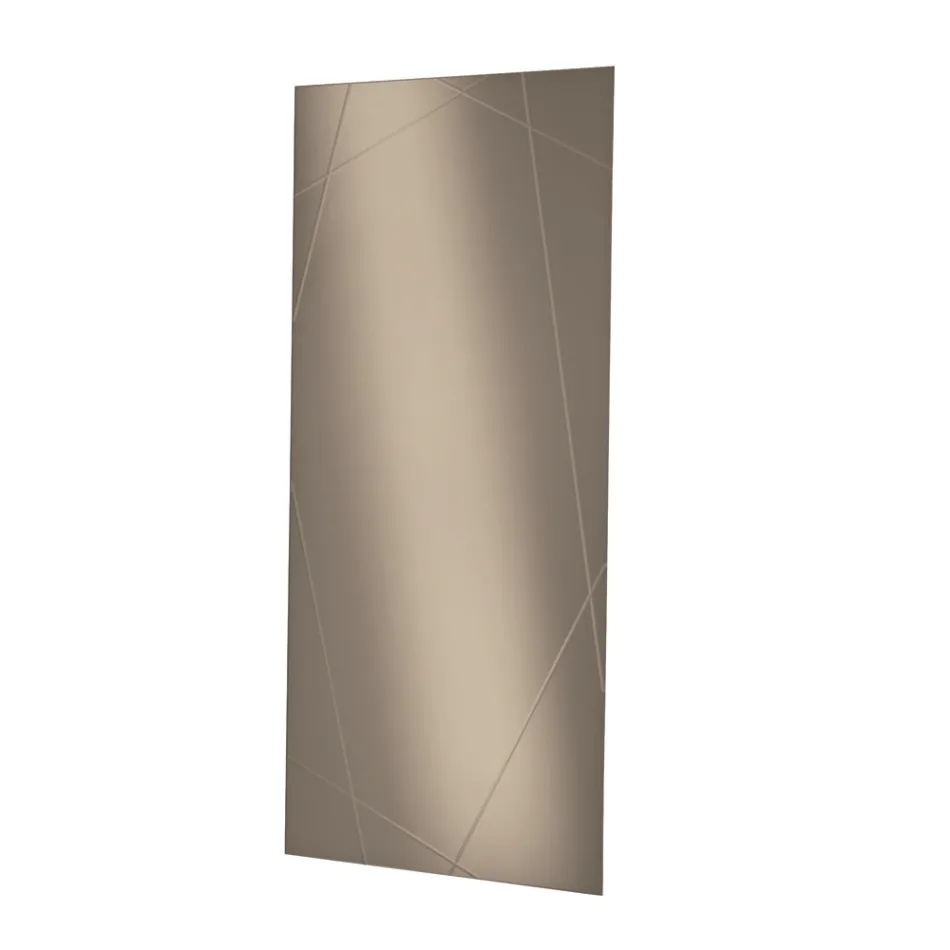 Rechteckiger Spiegel mit Lasergravuren, hergestellt in Italien - Alberta Viadurini