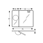 Rechteckiger Holzspiegel und Vergrößerungsspiegel, hergestellt in Italien – Curie Viadurini