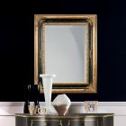 Rechteckiger Spiegel aus Gold und schwarzem Blattholz Made in Italy - Sophie Viadurini