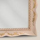 Rechteckiger Spiegel aus weißem Holz im klassischen Stil Made in Italy - Florence Viadurini