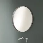 Runder Wandspiegel mit Bronze-, Schwarz-, Platin- oder Kupferrahmen - Renga Viadurini