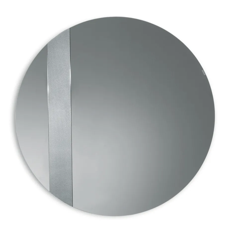 Runder Spiegel mit Netzeinsatz, hergestellt in Italien – Brigitta Viadurini
