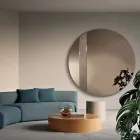 Runder Spiegel mit Netzeinsatz, hergestellt in Italien – Brigitta Viadurini